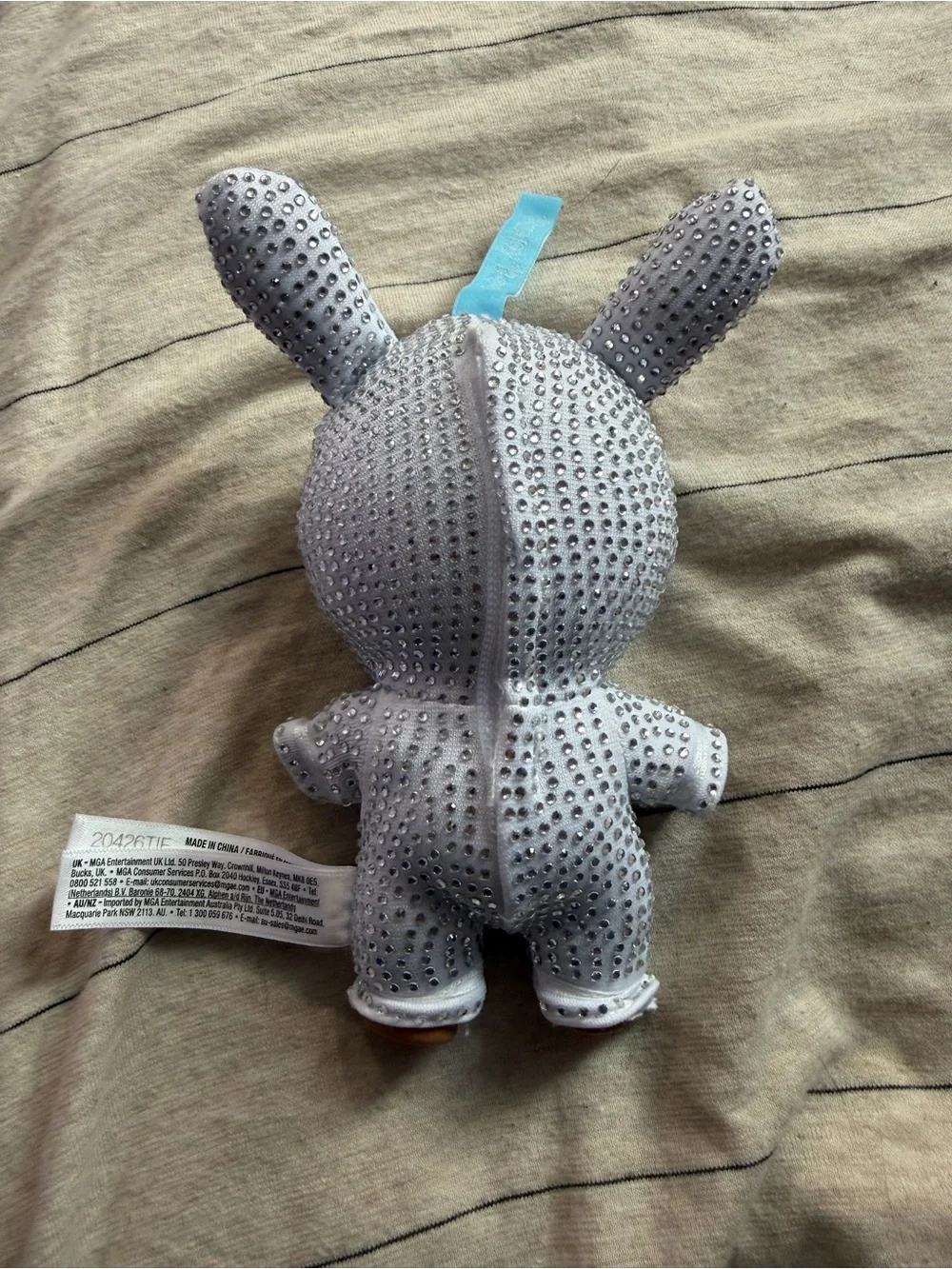 Babyz Sparkle Bunny Keychain Plush - White